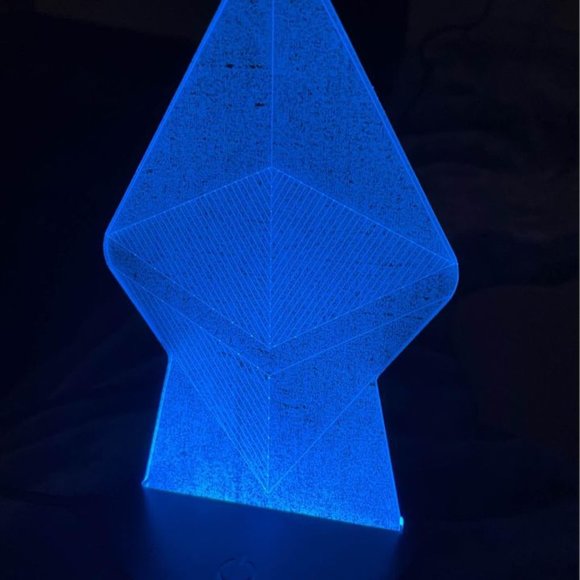 CryptoHut Ethereum Crypto Coin 3D Night Light | Gift for Traders| Crypto Gift | - Picture 4 of 7